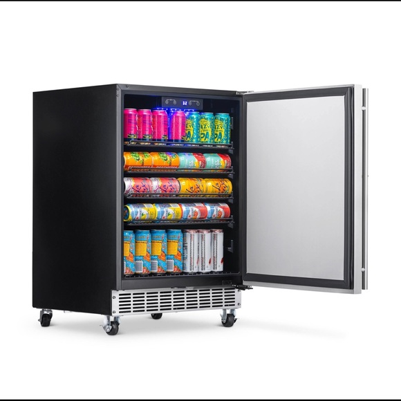 Newair 24” Outdoor Fridge Weatherproof Stainless Steel with Auto-Closing Door - Picture 8 of 9